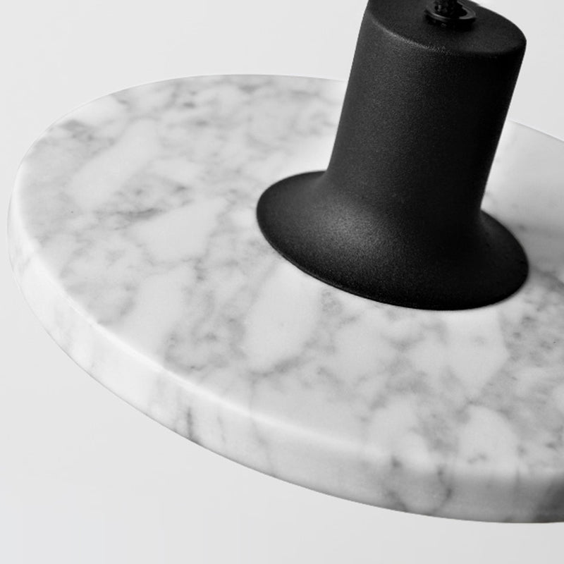 Disk Shape Metal Ceiling Pendant Fixture Modern LED Gold/Black Hanging Lighting Kit for Bedroom