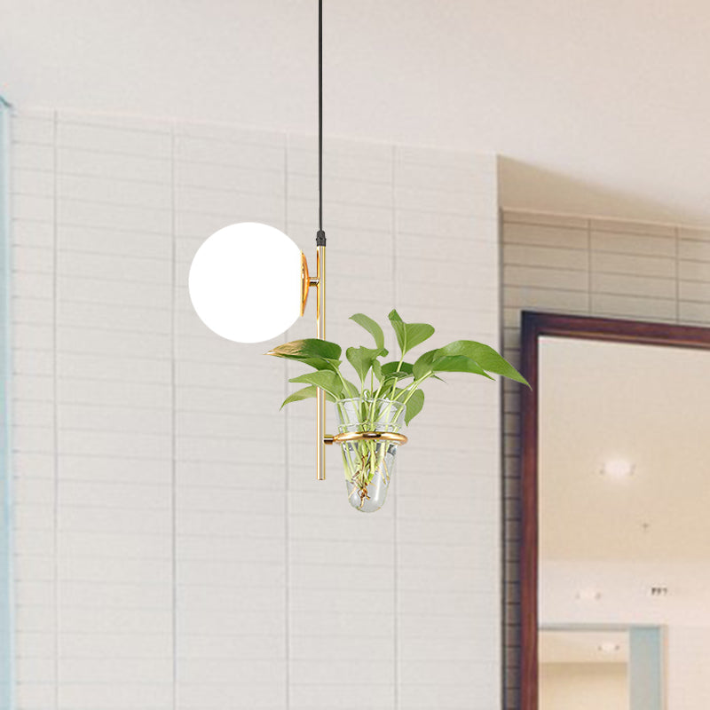 Black/oro 1 a soffitto leggero a sospensione retrò lampada a goccia a led con sfera di latte con sfumatura di vetro grigio bianco/fumo