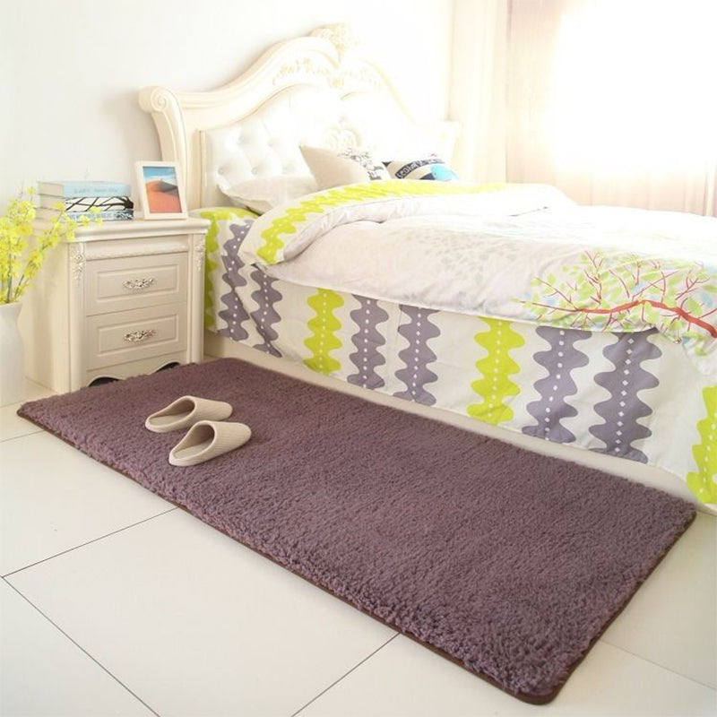 Khaki et café moderne tapis sherpa pain tapis lavable non glissant le tapis de support pour le salon