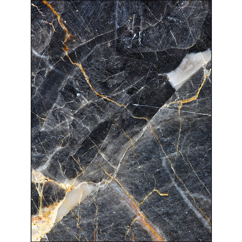 Funky Marble Surface Print Rug Black Nordic Rug Polyester Washable Non-Slip Backing Area Rug for Living Room