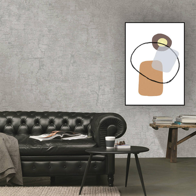 Geometry Wall Art Print Pastel Color Nordic Style Canvas for Living Room, Textured