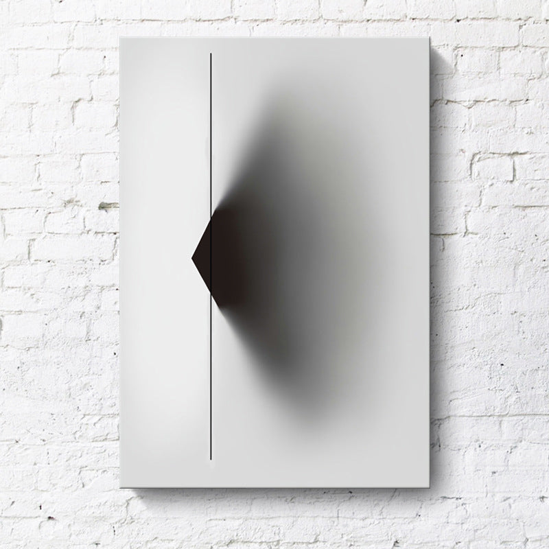 Minimalistisch abstract schilderij canvas getextureerde lichtkleurige muurkunst voor gang