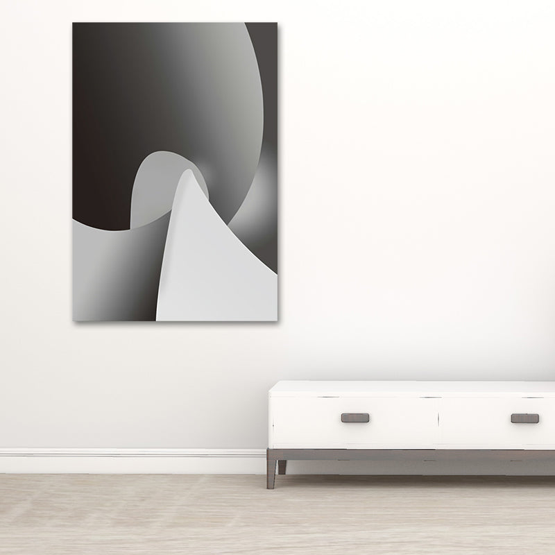 Minimalistisch abstract schilderij canvas getextureerde lichtkleurige muurkunst voor gang