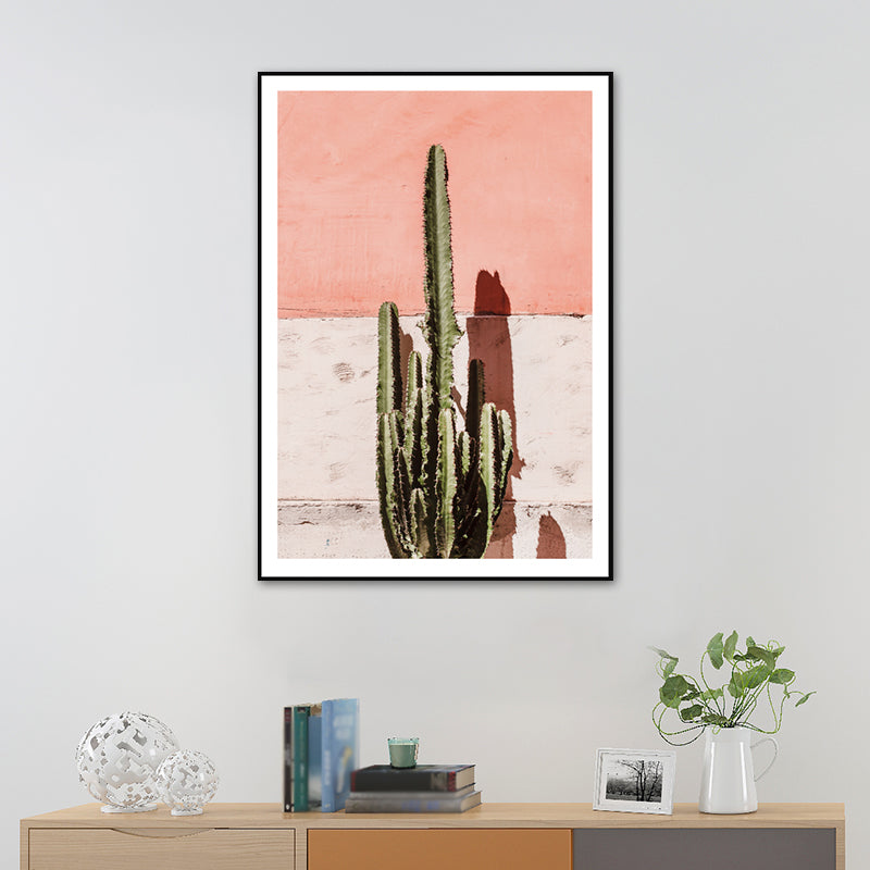 Plants Print Canvas Wall Art Farmhouse Textured Living Room Wall Decor in Pastel Color