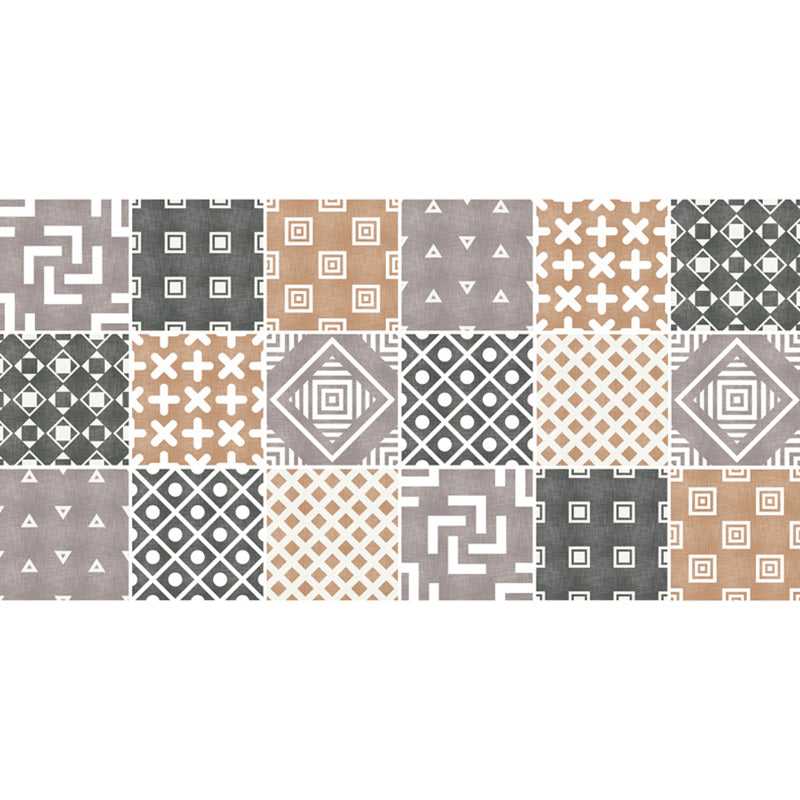 Math Geometry Wallpaper Panels Grey PVC Wall Decor, Peel and Stick, 4' L x 23.5" W