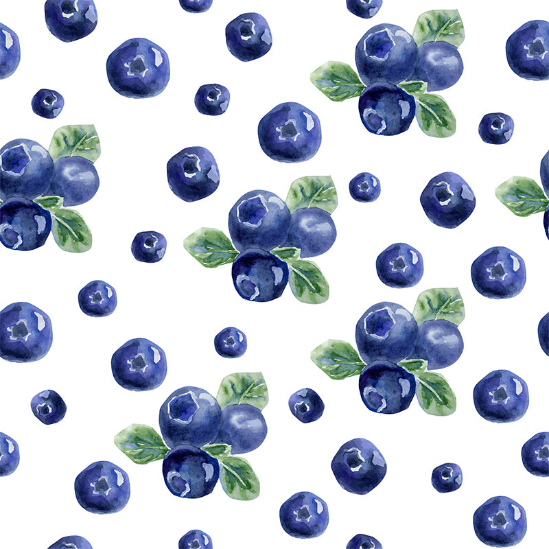 Blueberry Graph Wall Mural Contemporary Non-Woven Textured Wall Covering in Blue