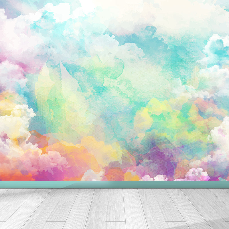 Moisture Resistant Abstract Mural Decal Non-Woven Modern Wall Covering for Living Room