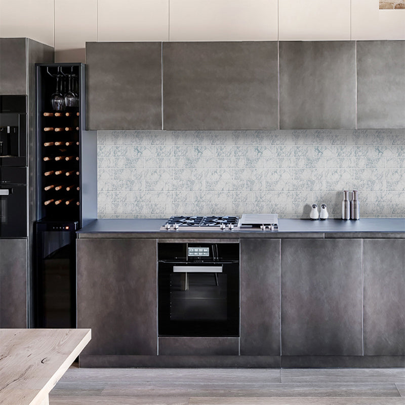 Rust Brick Tile Wallpaper Panel PVC Stick On White Wall Art for Kitchen Backsplash