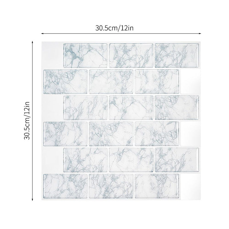 Rust Brick Tile Wallpaper Panel PVC Stick On White Wall Art for Kitchen Backsplash