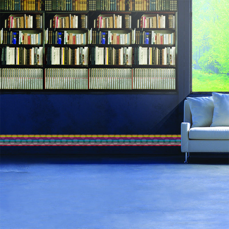 Rainbow Lines Wallpaper Border Modern Peel and Paste Living Room Wall Art, 6.5' L x 4" W