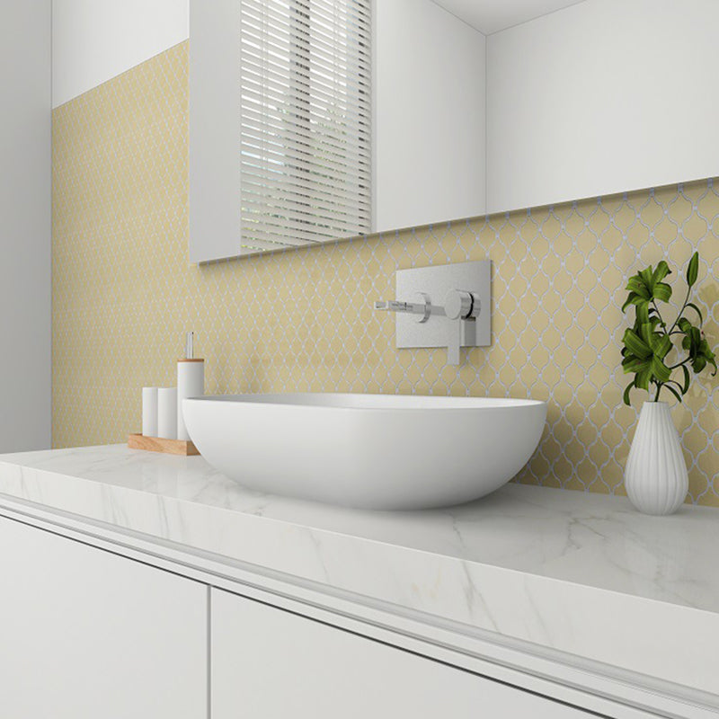 Pastelkleur Quatrefoil Wallpapers Mozaïeken Modern Peel and Stick Wall Decor voor wasruimte