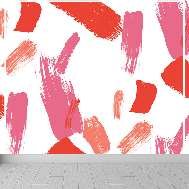 Extra Large Abstract Mural Decal Red Non-Woven Wall Art for Home Decor, Personalised