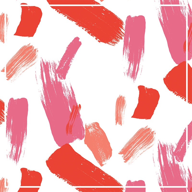 Extra Large Abstract Mural Decal Red Non-Woven Wall Art for Home Decor, Personalised