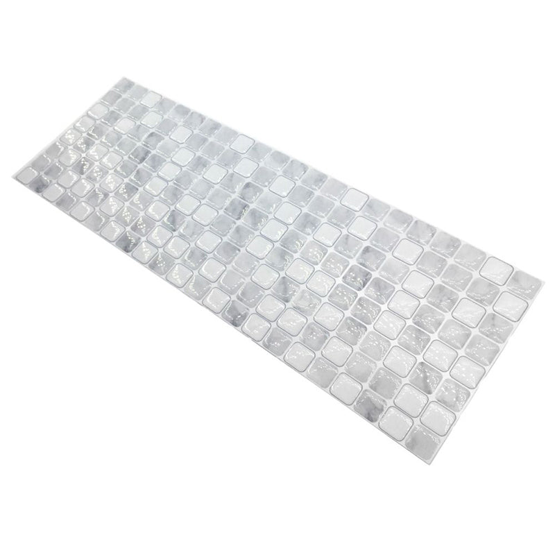 Grey Brick Look Wallpaper Panels Mosaic Tile Simple Self Sticking Wall Art for Living Room