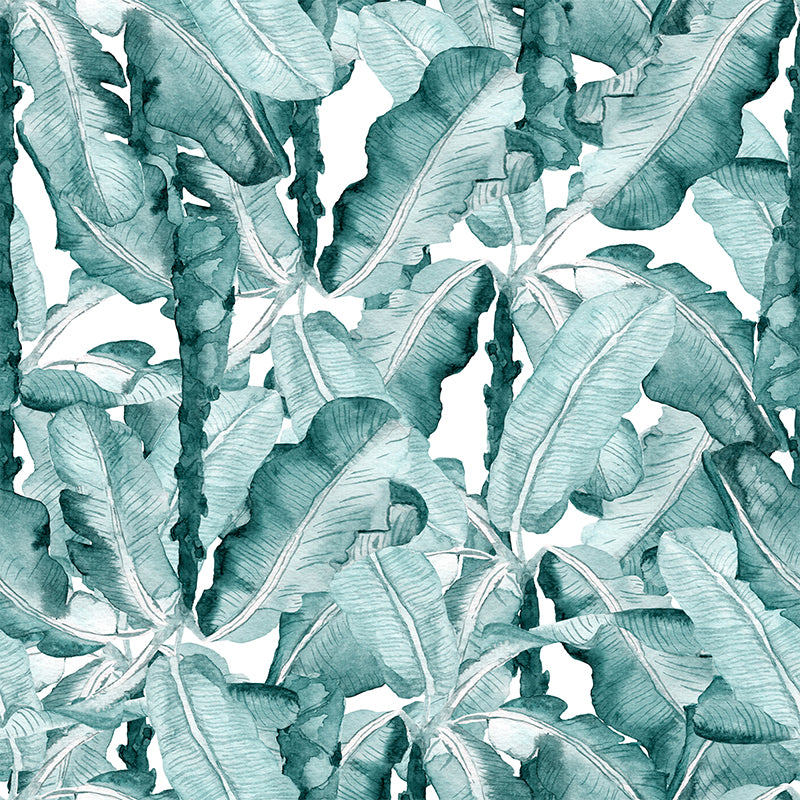 Home Decor Banana Leaves Mural Wallpaper Customized Tropical Wall Covering for Kitchen