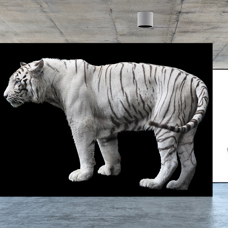 Tiger Wall Mural Modern Decorative Living Room Wall Covering, Custom Size Available