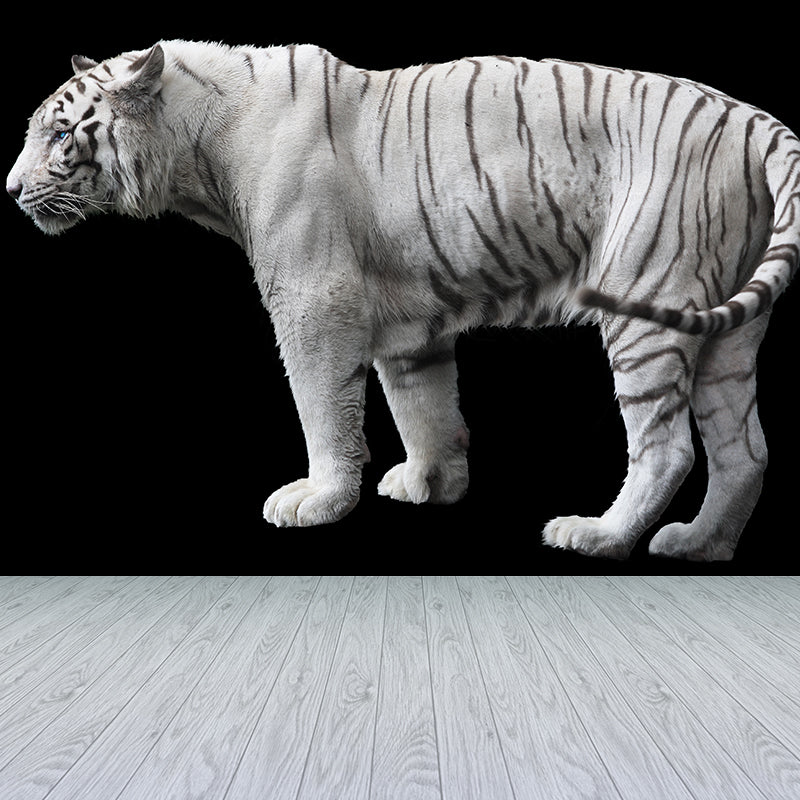 Tiger Wall Mural Modern Decorative Living Room Wall Covering, Custom Size Available