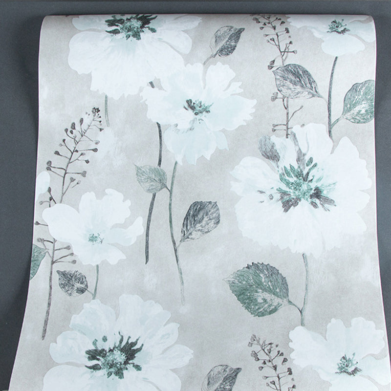 Soft Color Rust Wallpaper Roll 57.1-sq ft Blossoming Flower Pattern Wall Covering for Bedroom