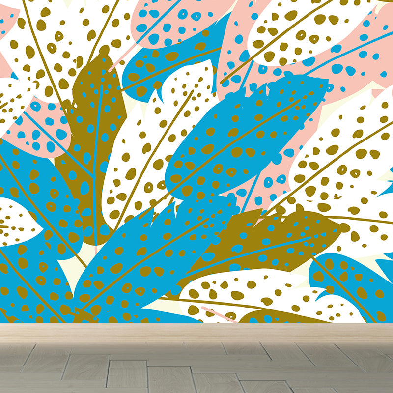 Feather Wall Mural Modern Decorative Living Room Wall Covering, Custom Size Available