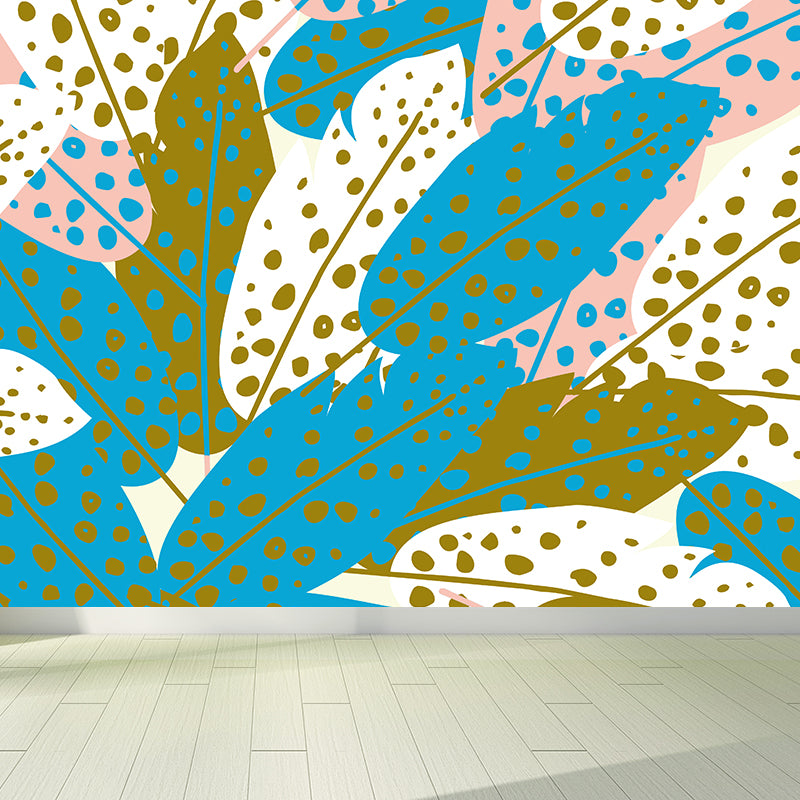 Feather Wall Mural Modern Decorative Living Room Wall Covering, Custom Size Available