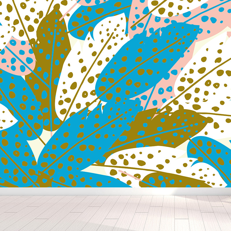 Feather Wall Mural Modern Decorative Living Room Wall Covering, Custom Size Available