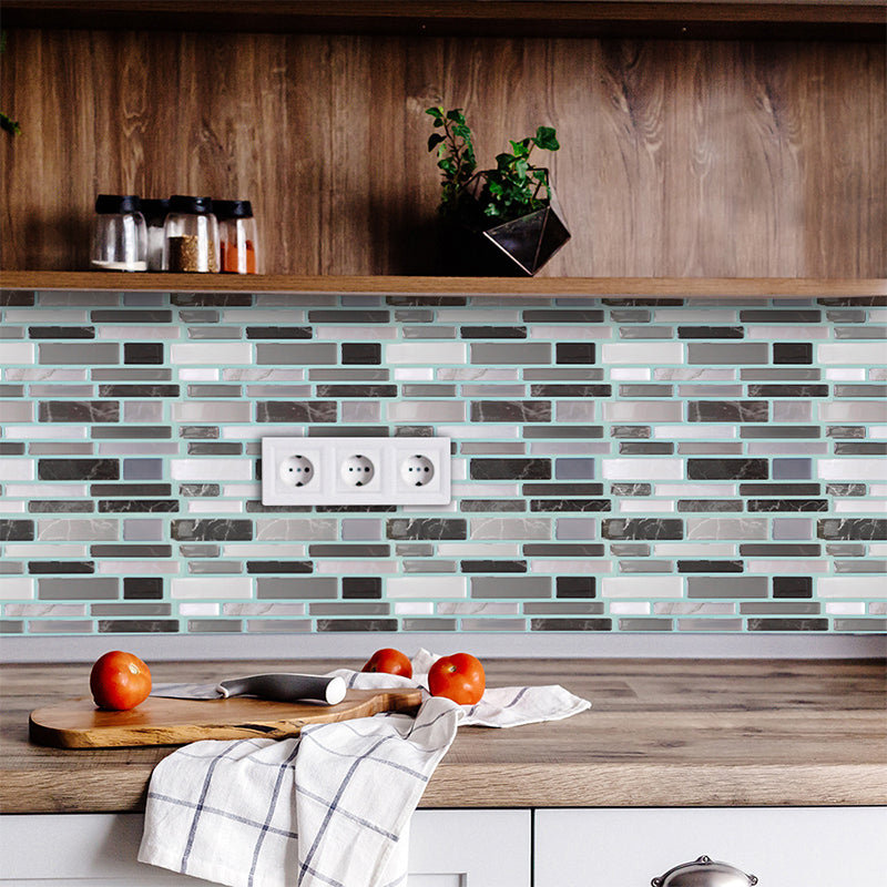 Farmhouse Brick Mosaic Tiles Wallpapers Pastel Color Easy Peel off Wall Art for Home