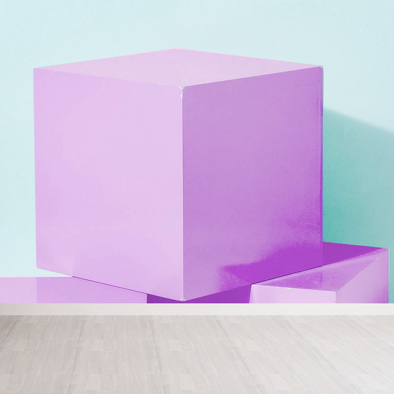 Nouveauté 3D Design Cube Mural décalcomanie couleur douce imperméabilisation décoration murale pour salle de bain