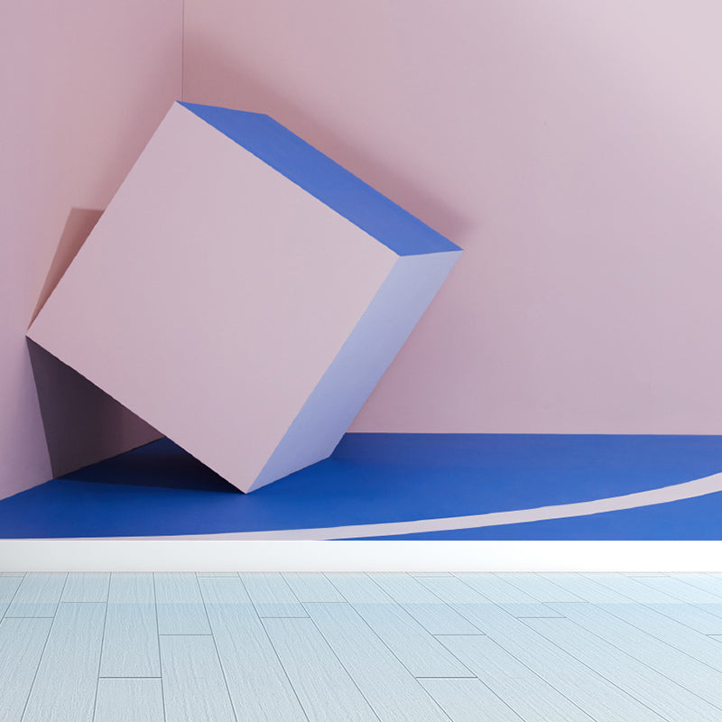 Nouveauté 3D Design Cube Mural décalcomanie couleur douce imperméabilisation décoration murale pour salle de bain