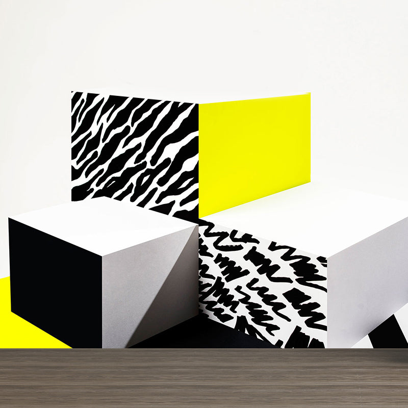 Nouveauté 3D Design Cube Mural décalcomanie couleur douce imperméabilisation décoration murale pour salle de bain