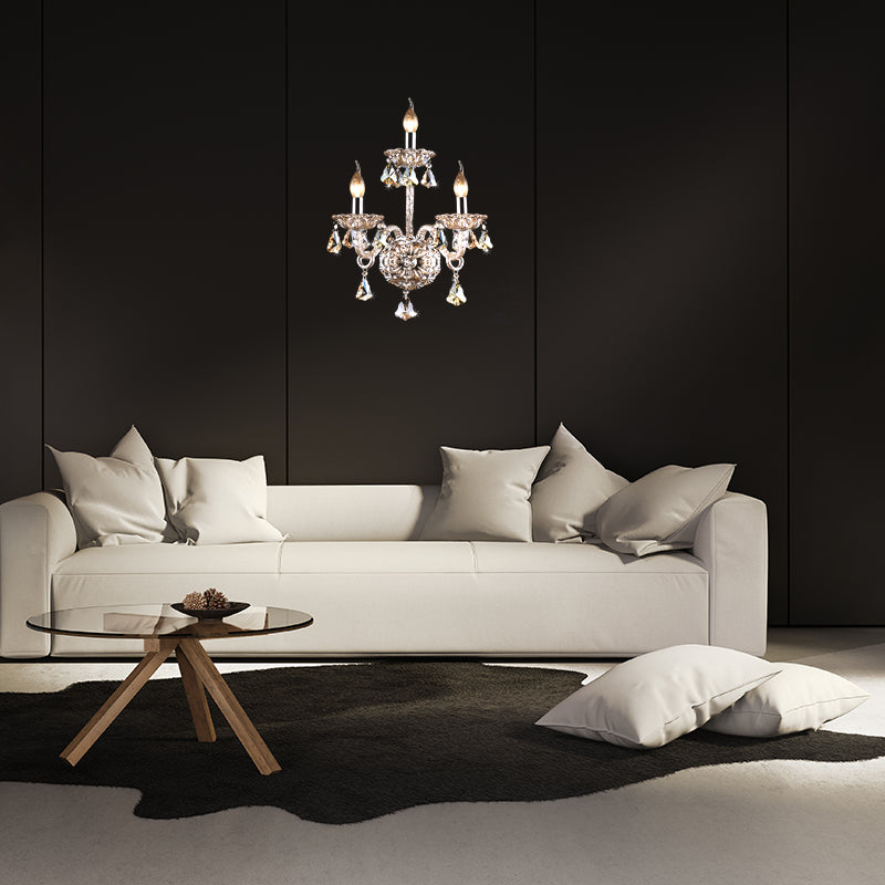 Amber Crystal Bandle Mur Mourisé 3 LICTES