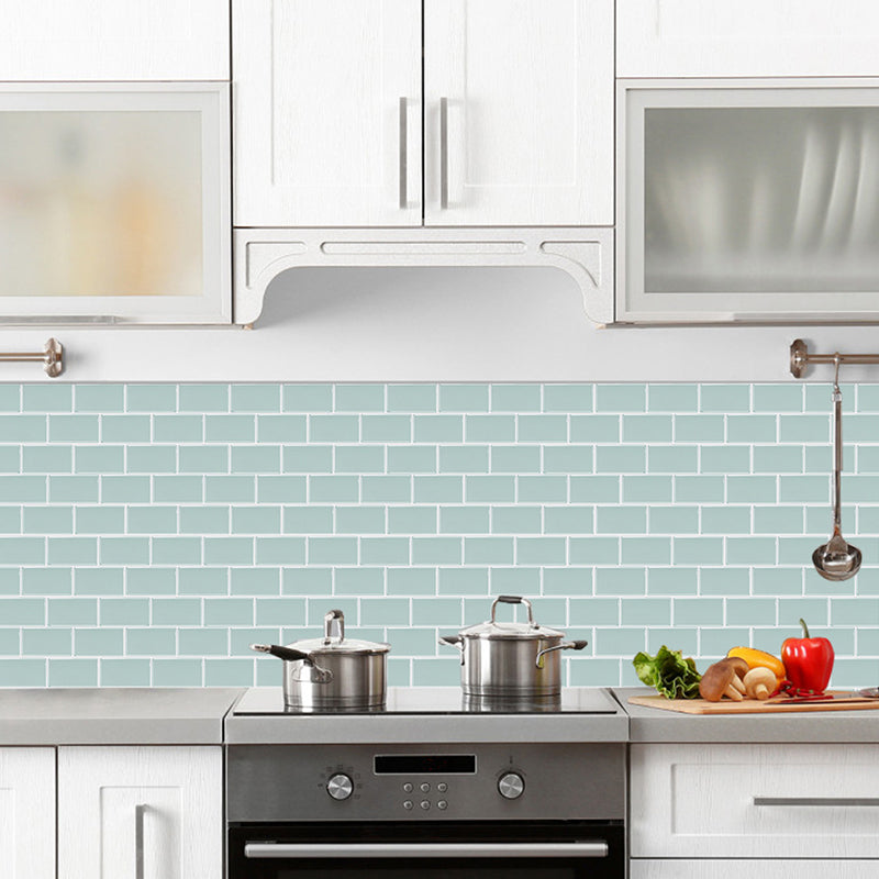 Green Brick Wallpaper Panels Pick Up Sticks Wall Covering for Kitchen Backsplash