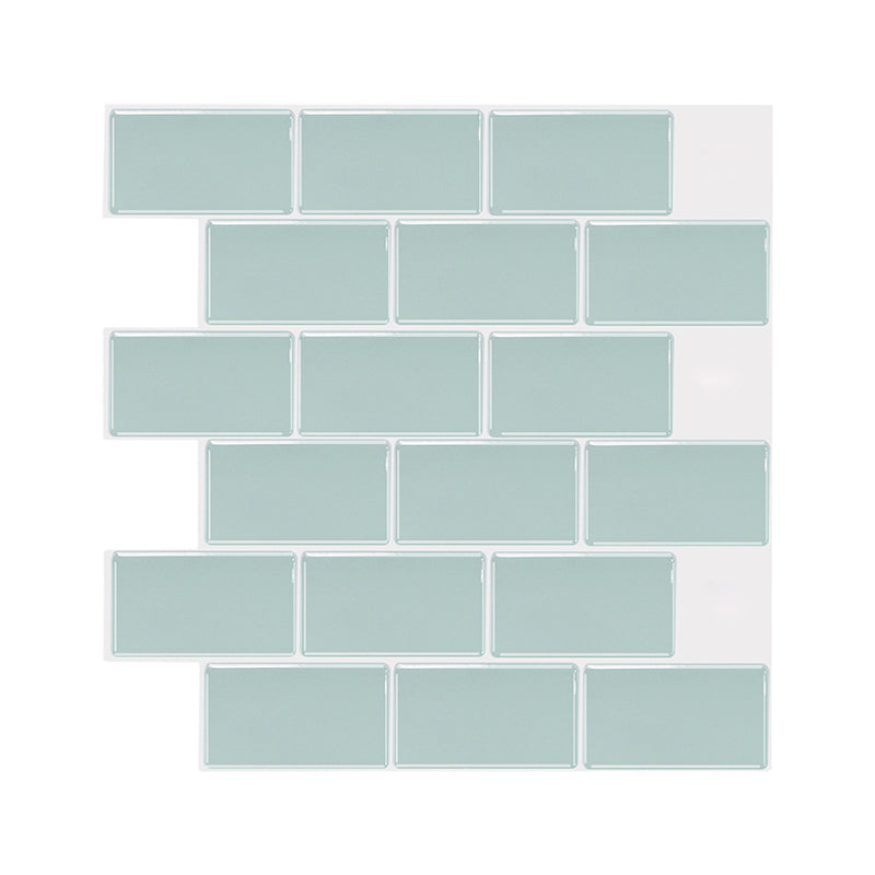 Green Brick Wallpaper Panels Pick Up Sticks Wall Covering for Kitchen Backsplash