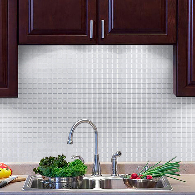 Gridded Wallpaper Panels Self-Adhesive Minimalist Kitchen Backsplash Wall Covering