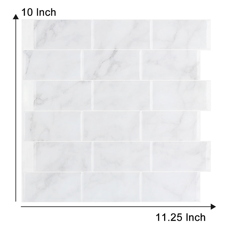White Brick Wallpaper Panel Set Peel and Paste Wall Covering for Accent Wall, Temporary