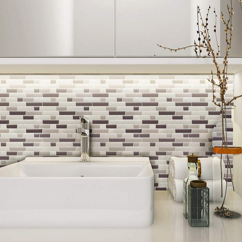 Peel and Stick Brickwork Wallpapers 11' x 9.4" Rustic Wall Decor for Kitchen, Grey