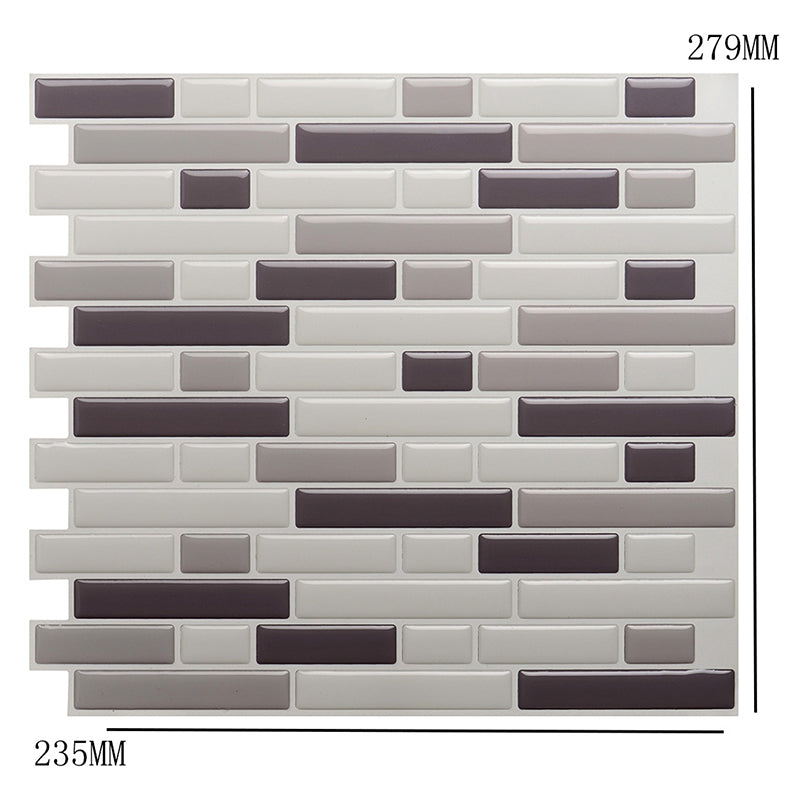 Peel and Stick Brickwork Wallpapers 11' x 9.4" Rustic Wall Decor for Kitchen, Grey