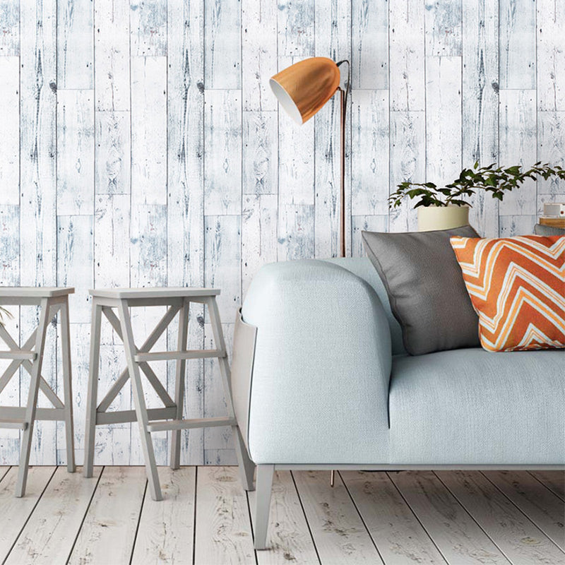 Rust Distressed Brick Wallpaper PVC Pick Up Sticks Blue Wall Decor for Dining Room