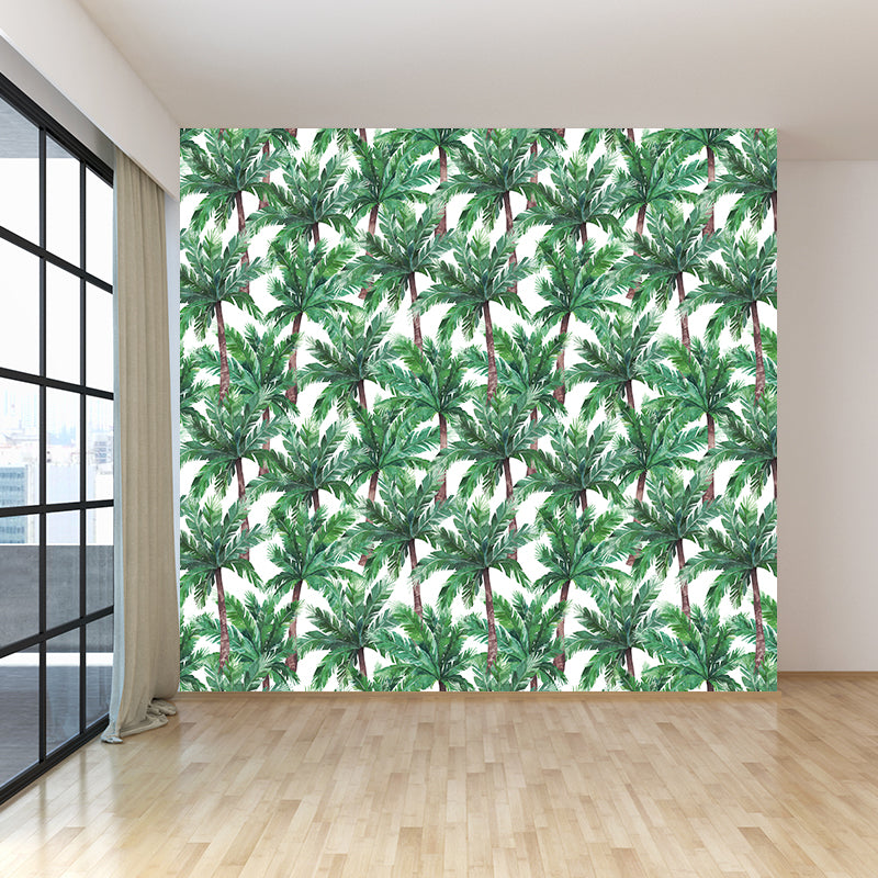 Washable Coconut Trees Wall Mural Non-Woven Tropical Wall Decor for House Interior