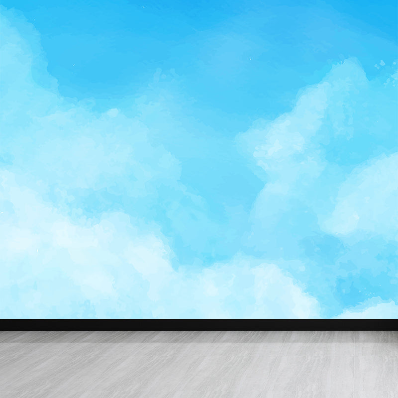 Abstract Sky Wall Mural Modern Decorative Living Room Wall Covering, Custom Size Available