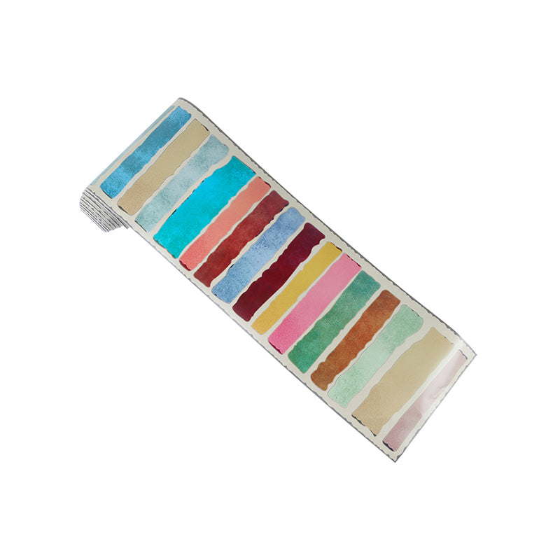Bordure de papier peint à rayures aquarelle pour enfants, adhésif en PVC jaune, décoration murale pour chambre d'enfant