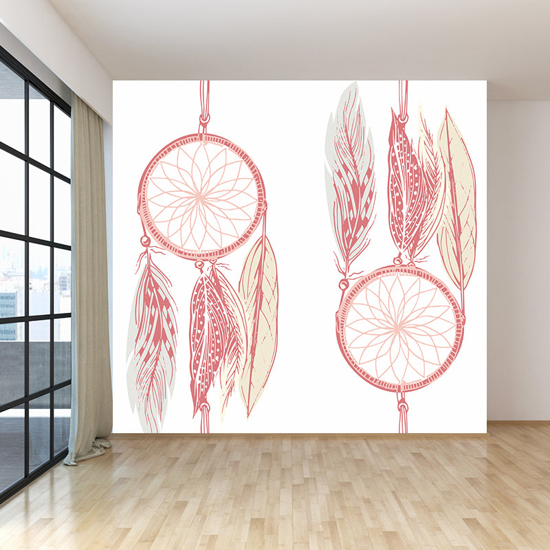 Stain-Proof Dreamcatcher Wall Mural Non-Woven Texture Modern Wall Decor for Girls Room