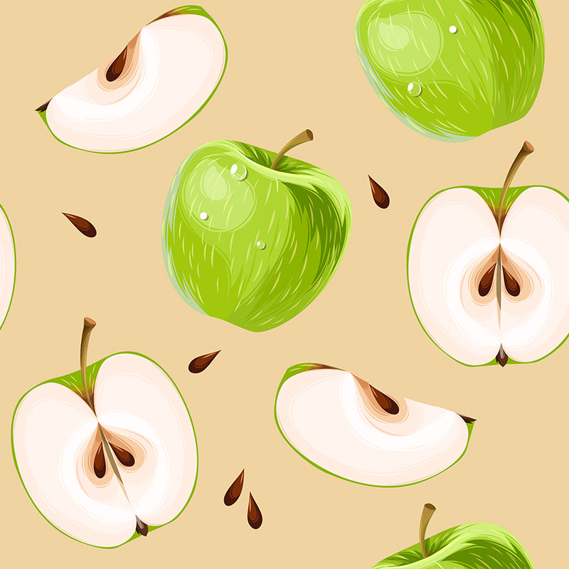 Unripe Apple Wall Mural Modern Decorative Living Room Wall Covering, Custom Size Available
