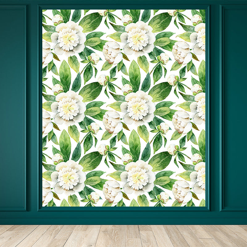 Blossom Pattern Wall Mural Tropical Washable Living Room Wall Covering, Personalize