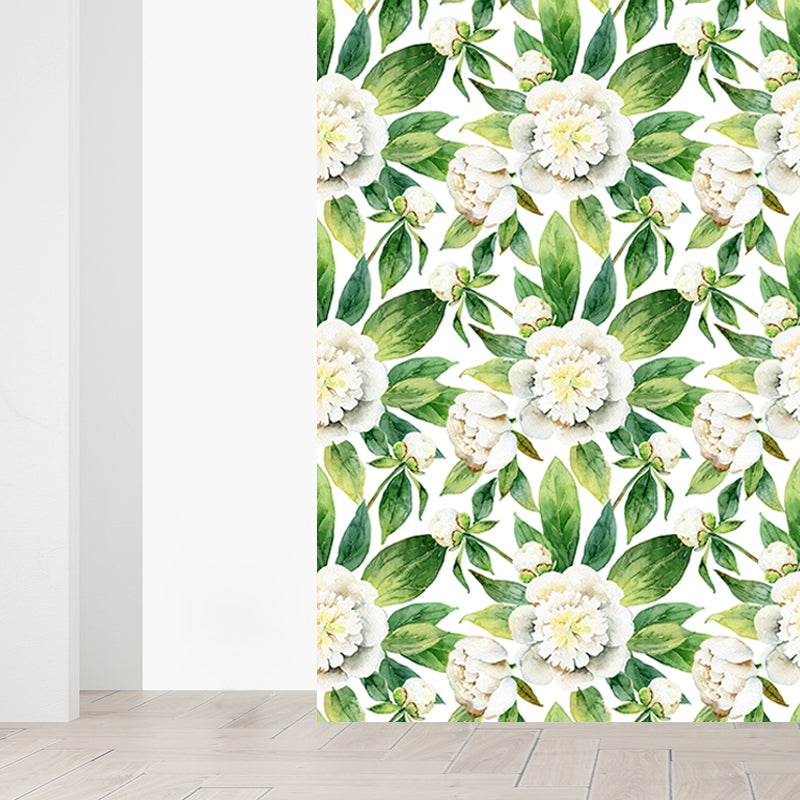 Blossom Pattern Wall Mural Tropical Washable Living Room Wall Covering, Personalize