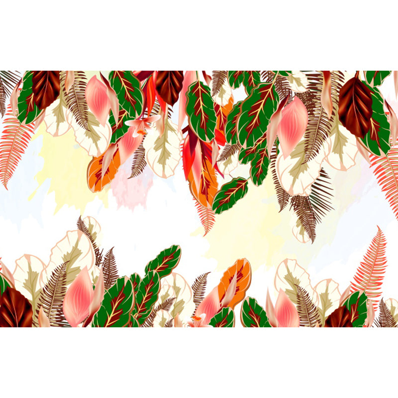 Botanical Wall Mural Tropical Decorative Dining Room Wall Covering, Custom Printed