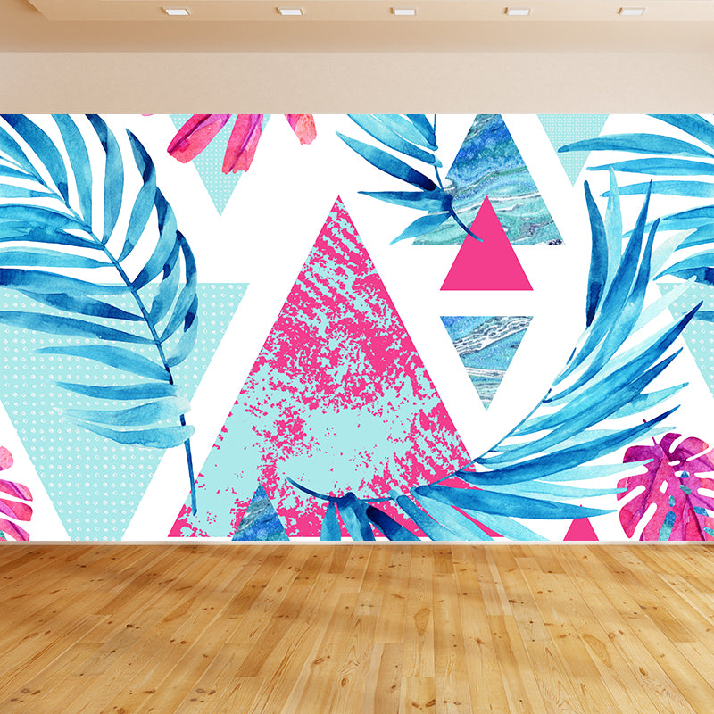 Home Decor Banana Leaves Mural Wallpaper Customized Tropical Wall Covering for Kitchen