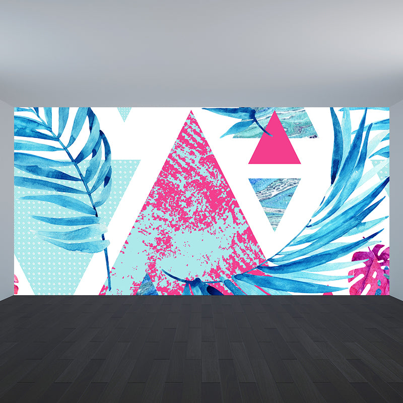 Home Decor Banana Leaves Mural Wallpaper Customized Tropical Wall Covering for Kitchen