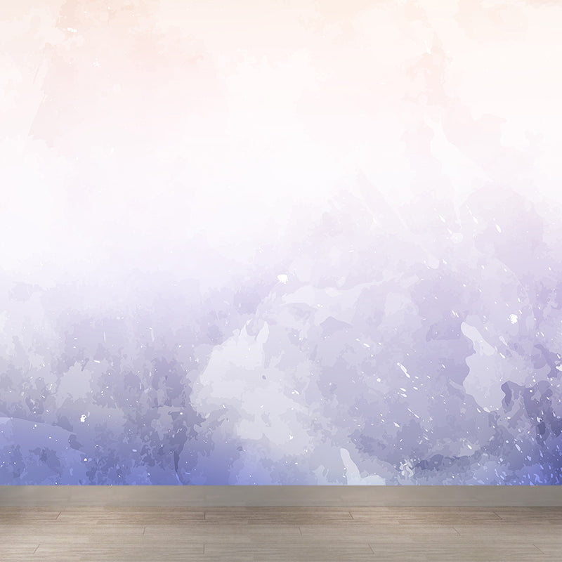 Contemporary Tie Dye Mural Decal Light Color Waterproofing Wall Covering for Bedroom