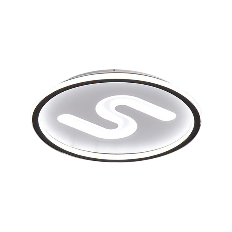 Round Flush Mount Light Modern Clear Glass 9 Lights Black/Gold Flushmount Lighting in Warm/White Light, 16"/19.5" W