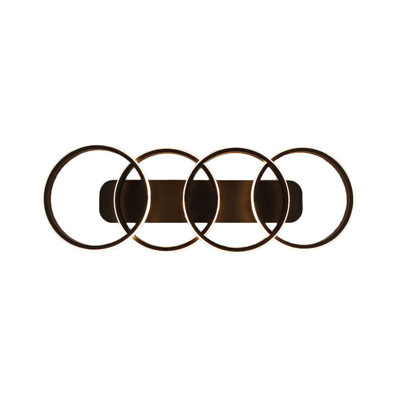 Zwarte ringen semi-inbouwlicht Nordic LED metallic inbouwverlichting voor woonkamer (de aanpassing duurt 7 dagen)